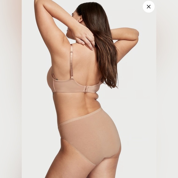 Victoria’s Secret Stretch Cotton High-Leg Brief Panty Tan Color Size L - Picture 2 of 10
